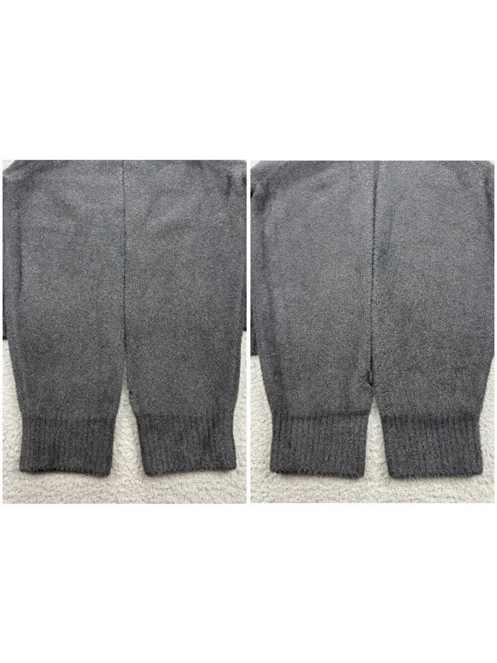 Air Jordan Sweater Men Medium M Black Flight Heritage Crop Knit Fuzzy Sweatshirt